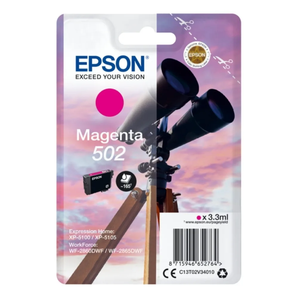Original Epson C13T02V34010 / 502 Tintenpatrone magenta