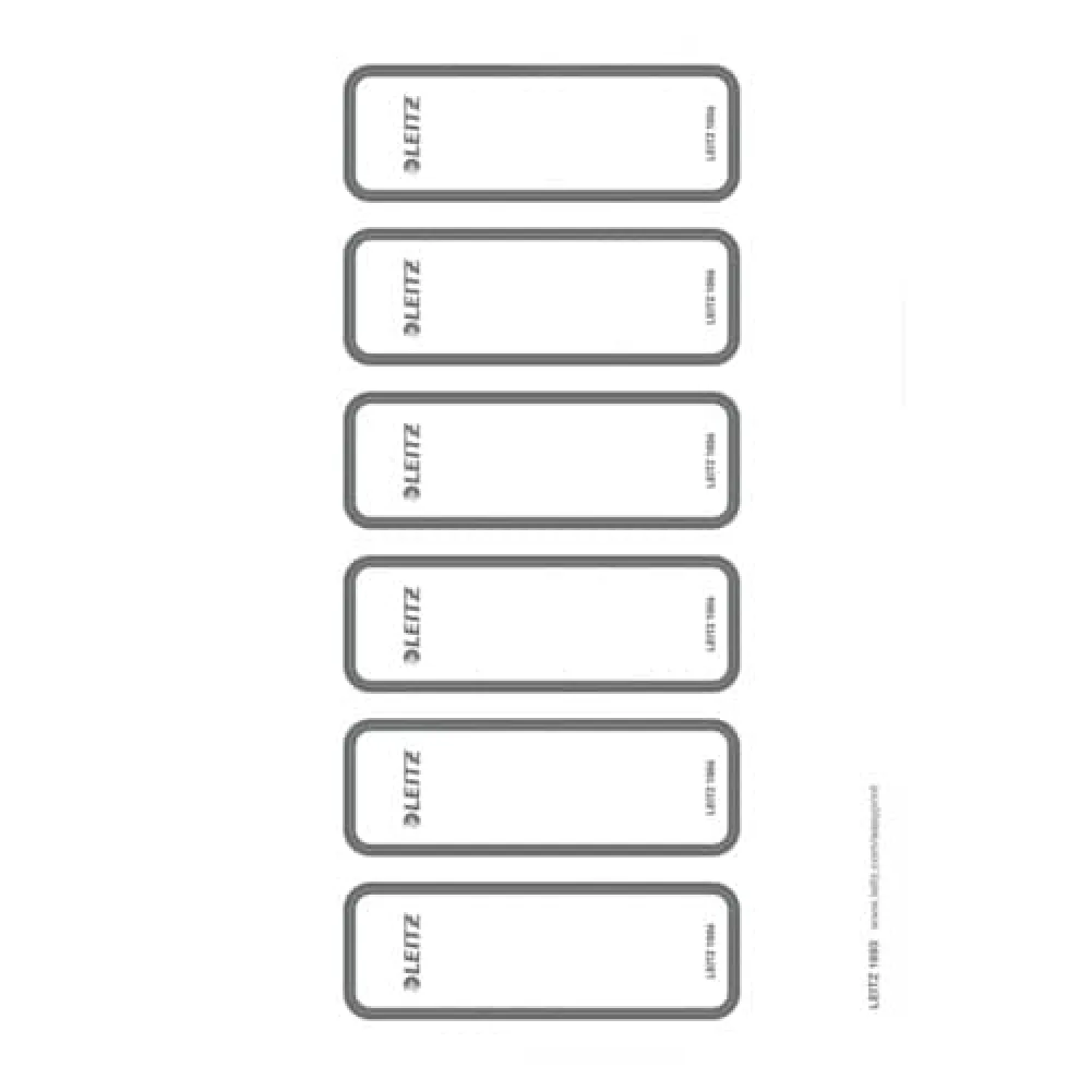 LEITZ Ordnerrückenschild, kurz/breit, PC-beschriftbar, 50 Stück, grau