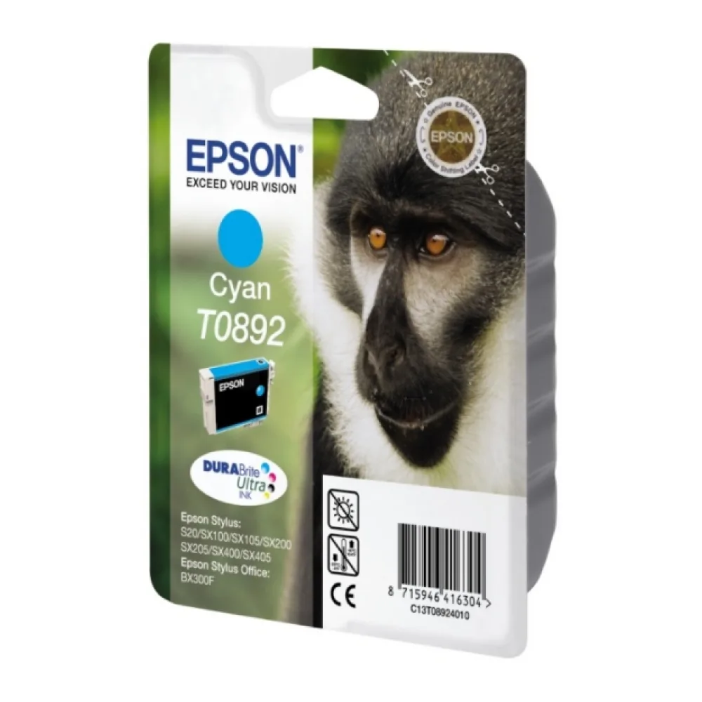 Original Epson C13T08924011 / T0892 Tintenpatrone cyan