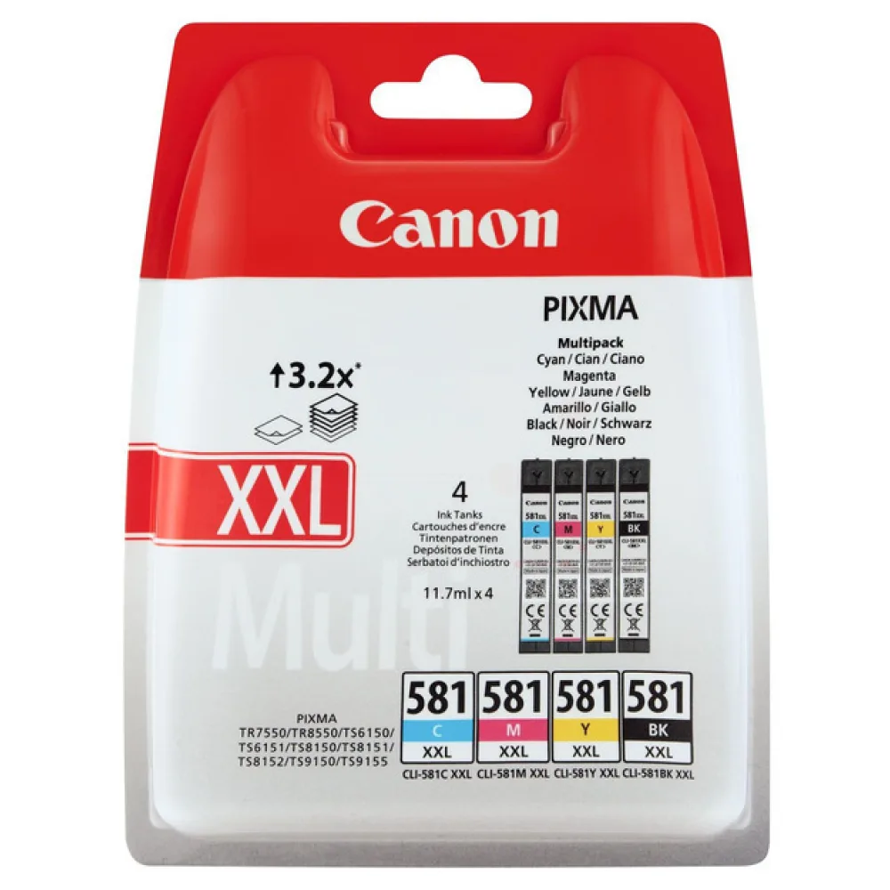 Original Canon 1998C005 / CLI581XXL Tintenpatrone MultiPack