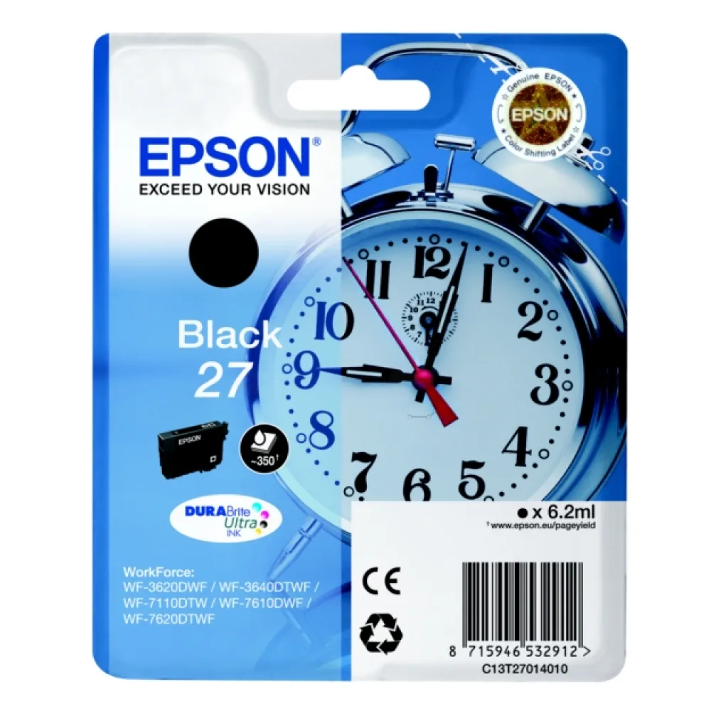 Original Epson C13T27014012 / 27 Tintenpatrone schwarz
