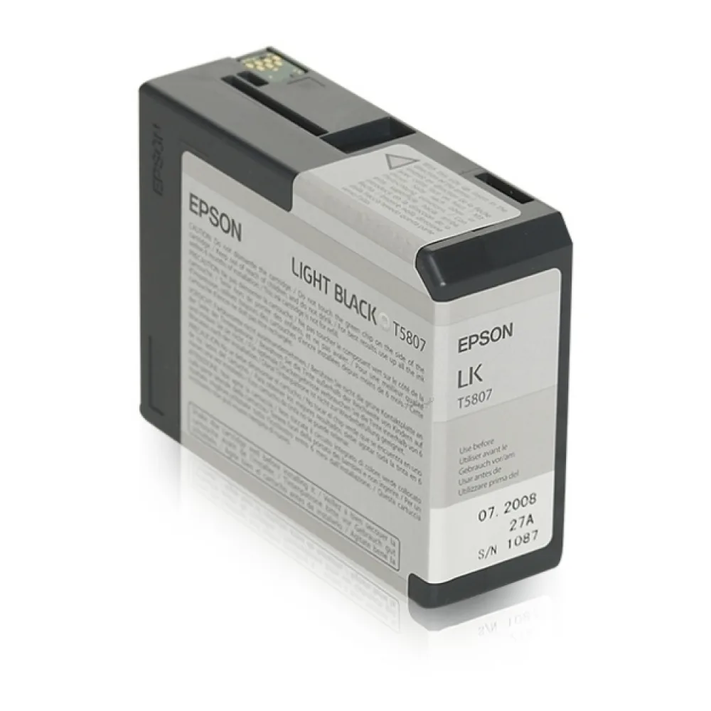 Original Epson C13T580700 / T5807 Tintenpatrone schwarz hell