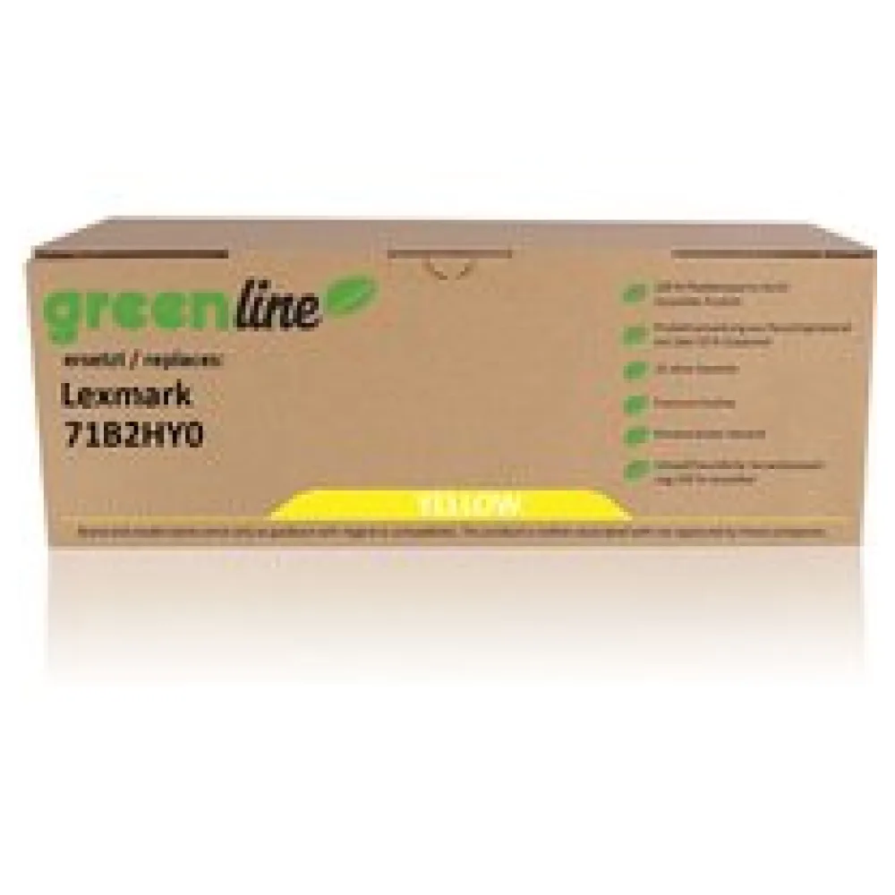 greenline ersetzt Lexmark 71B2HY0 Tonerkartusche, gelb – Bild 2