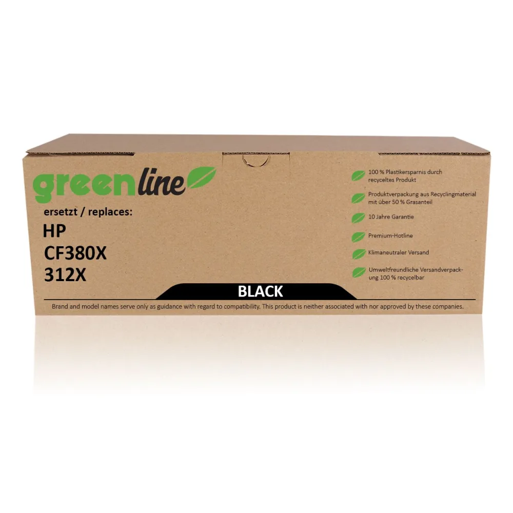 greenline ersetzt HP CF 380 X / 312X Tonerkartusche, schwarz