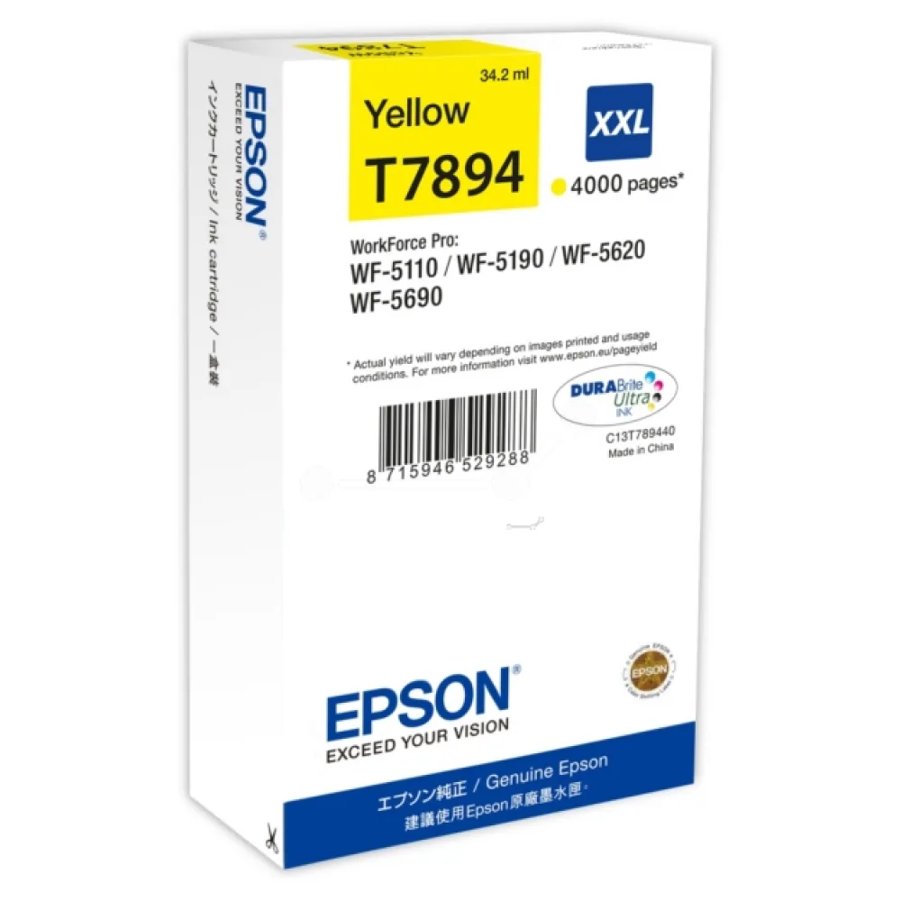 Original Epson C13T789440 / T7894XXL Tintenpatrone gelb
