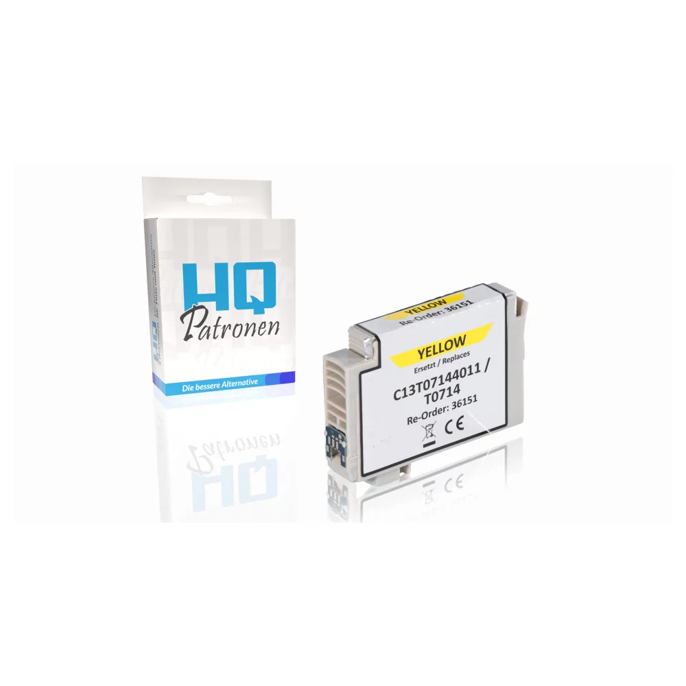 Kompatibel zu Epson C13T07144011 / T0714 Tintenpatrone, gelb