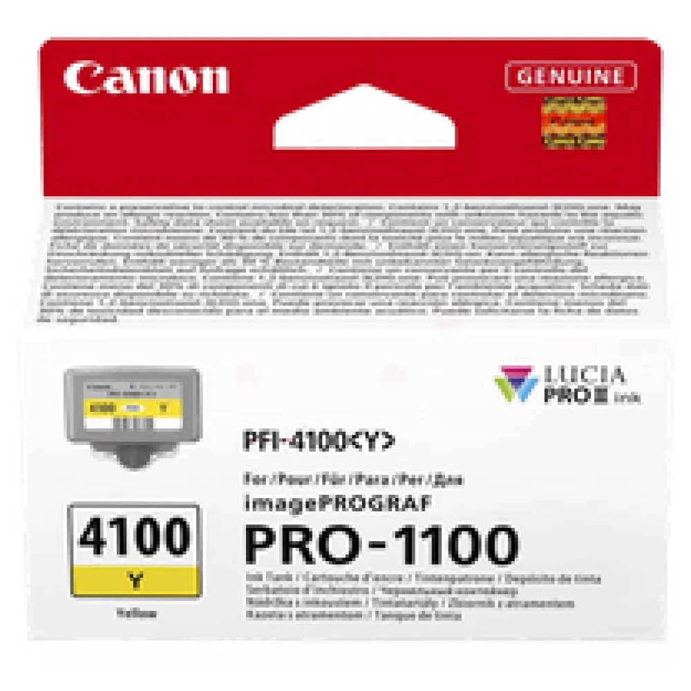 Original Canon 6780C001 / PFI-4100Y Tintenpatrone gelb – Bild 2