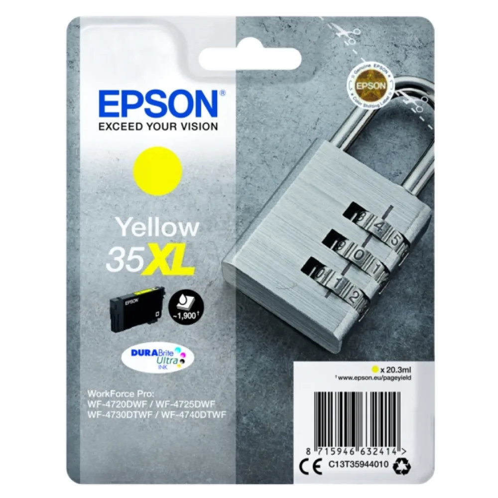 Original Epson C13T35944010 / 35XL Tintenpatrone gelb