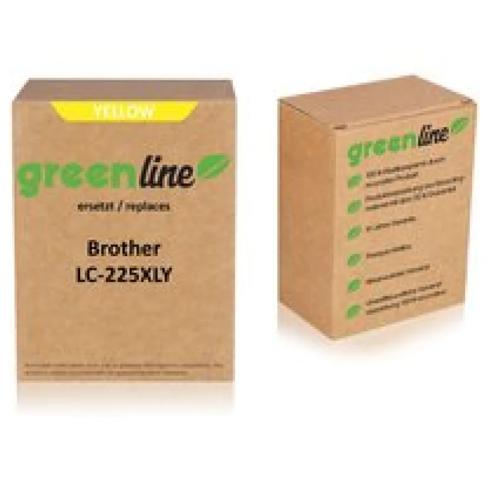 greenline ersetzt Brother LC-225XLY Tintenpatrone, gelb – Bild 2