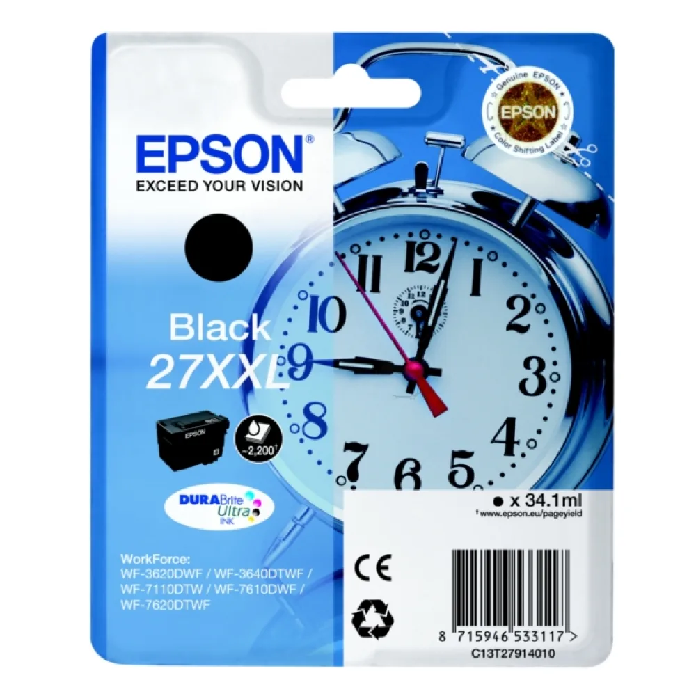 Original Epson C13T27914012 / 27XXL Tintenpatrone schwarz