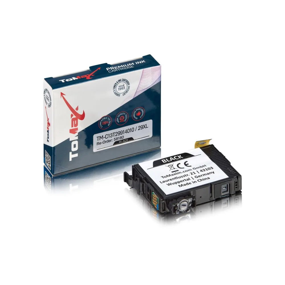 ToMax Premium ersetzt Epson C13T29914010 / 29XL Tintenpatrone, Schwarz