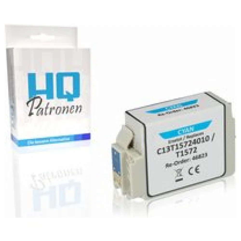 Kompatibel zu Epson C13T15724010 / T1572 Tintenpatrone, cyan – Bild 2