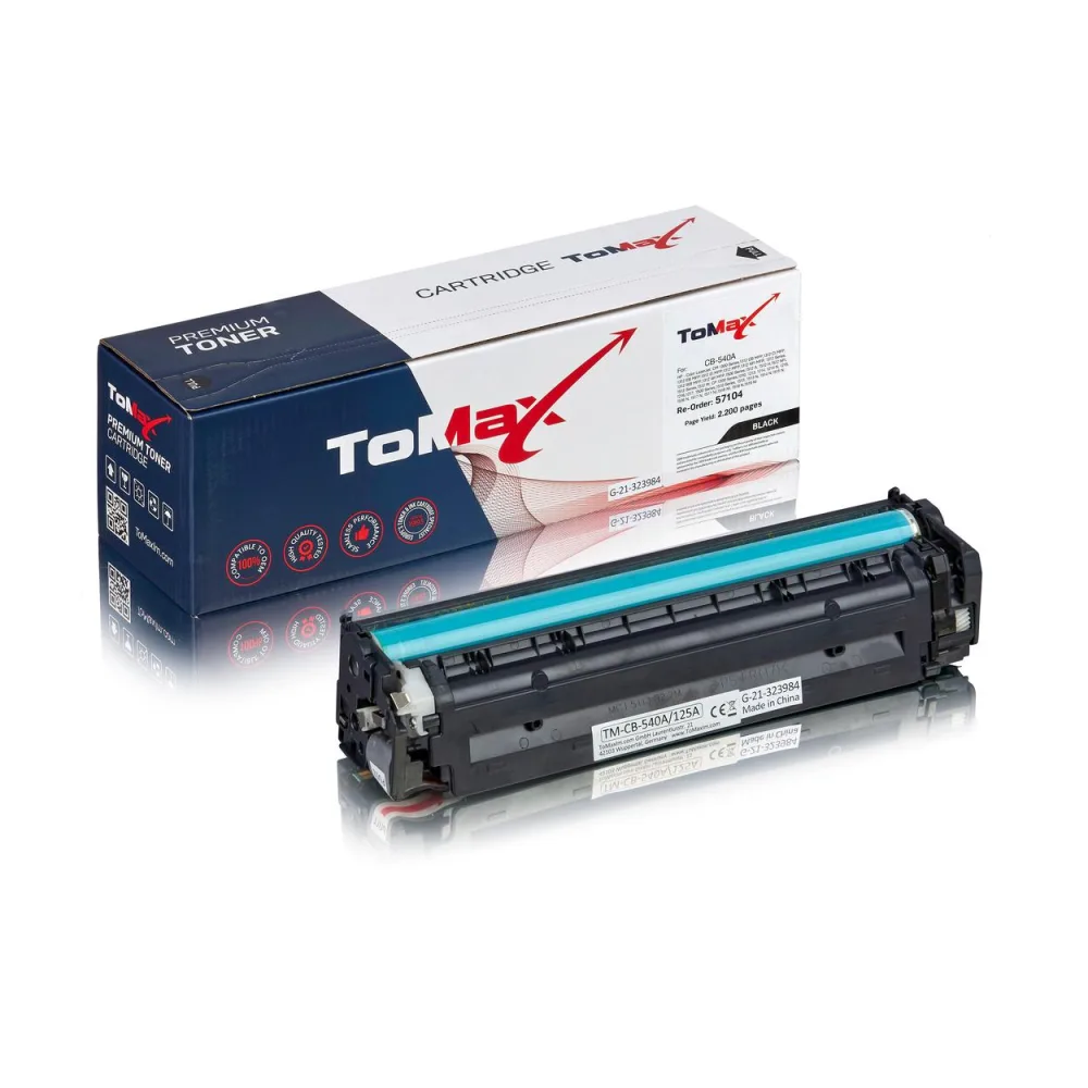 ToMax Premium ersetzt HP CB540A / 125A Toner, schwarz