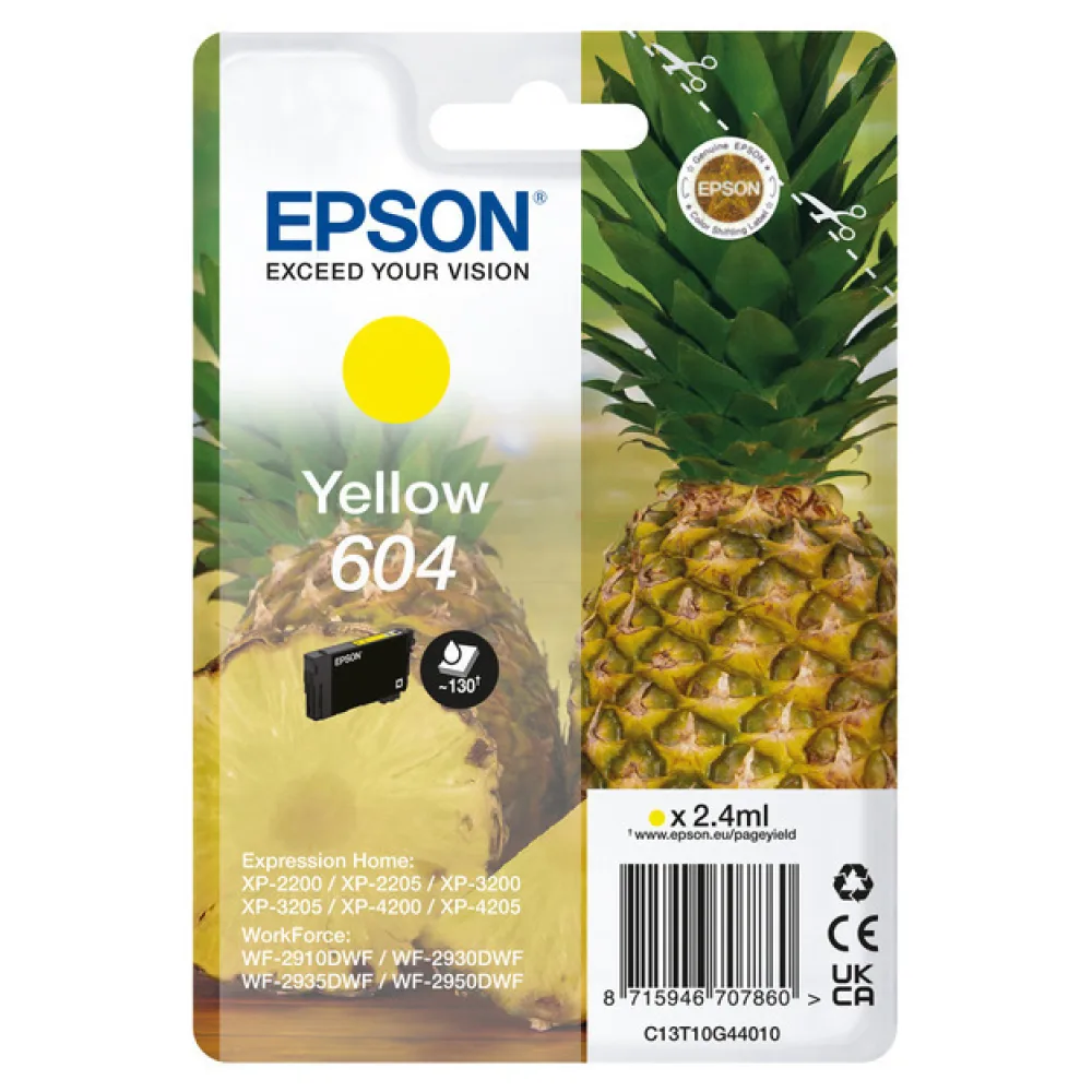 Original Epson C13T10G44010 / 604 Tintenpatrone gelb