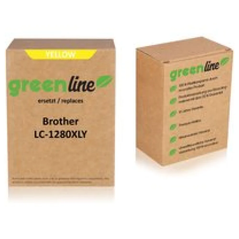greenline ersetzt Brother LC-1280XLY Tintenpatrone, gelb – Bild 2