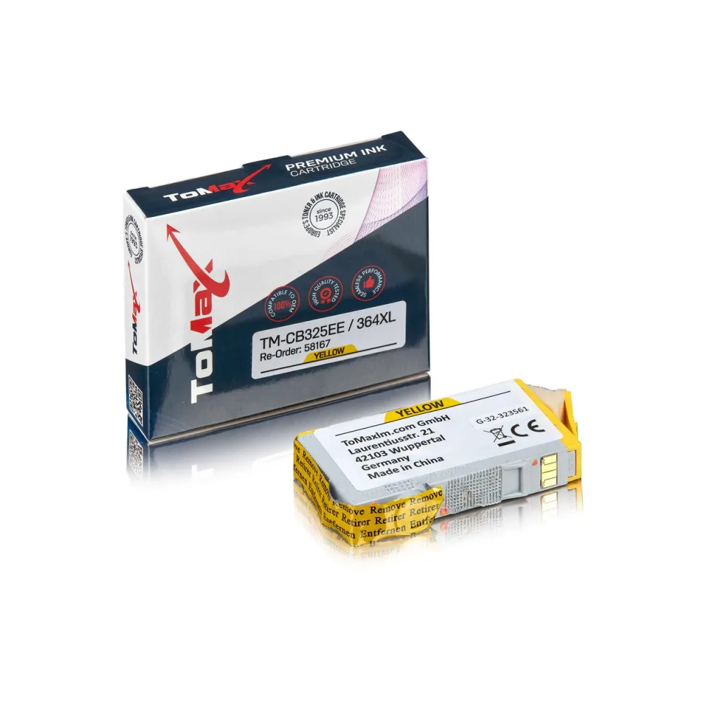 ToMax Premium ersetzt HP CB325EE / 364XL Tintenpatrone Gelb