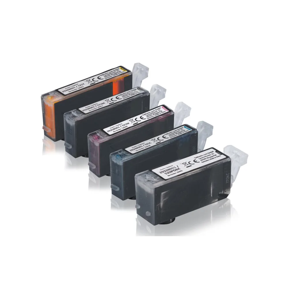 Multipack kompatibel zu Canon PGI-520 / CLI-521 enthält 5x Tintenpatrone