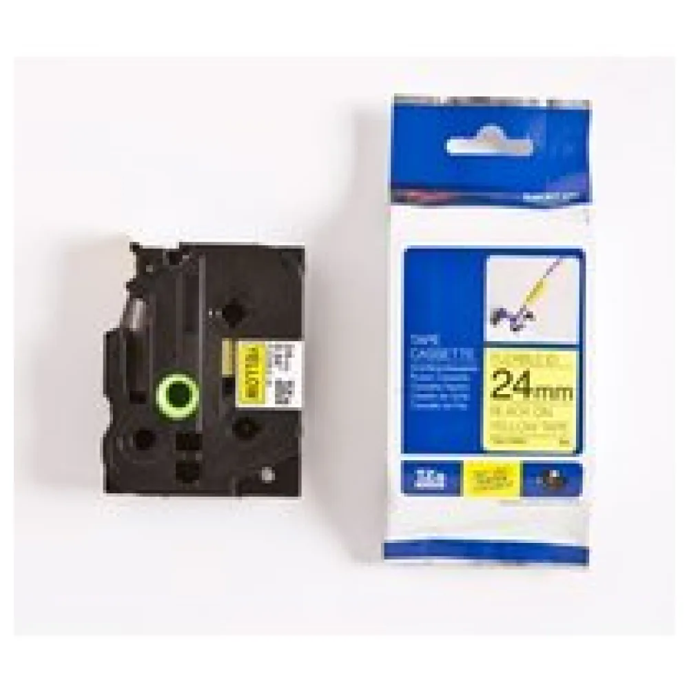 Original Brother TZEFX651 P-Touch Farbband schwarz auf gelb Laminat 24mm x 8m – Bild 2