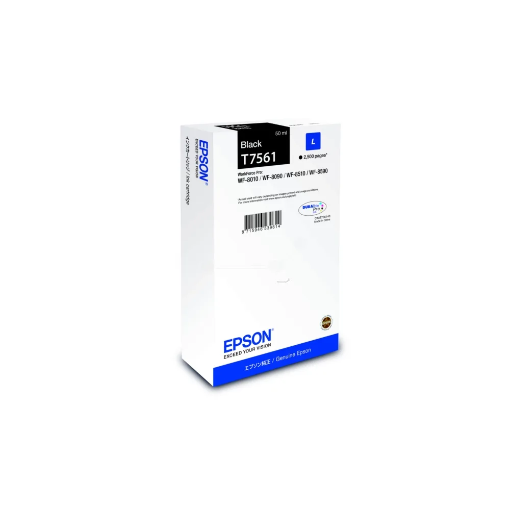 Original Epson C13T75614N / T7561 Tintenpatrone schwarz