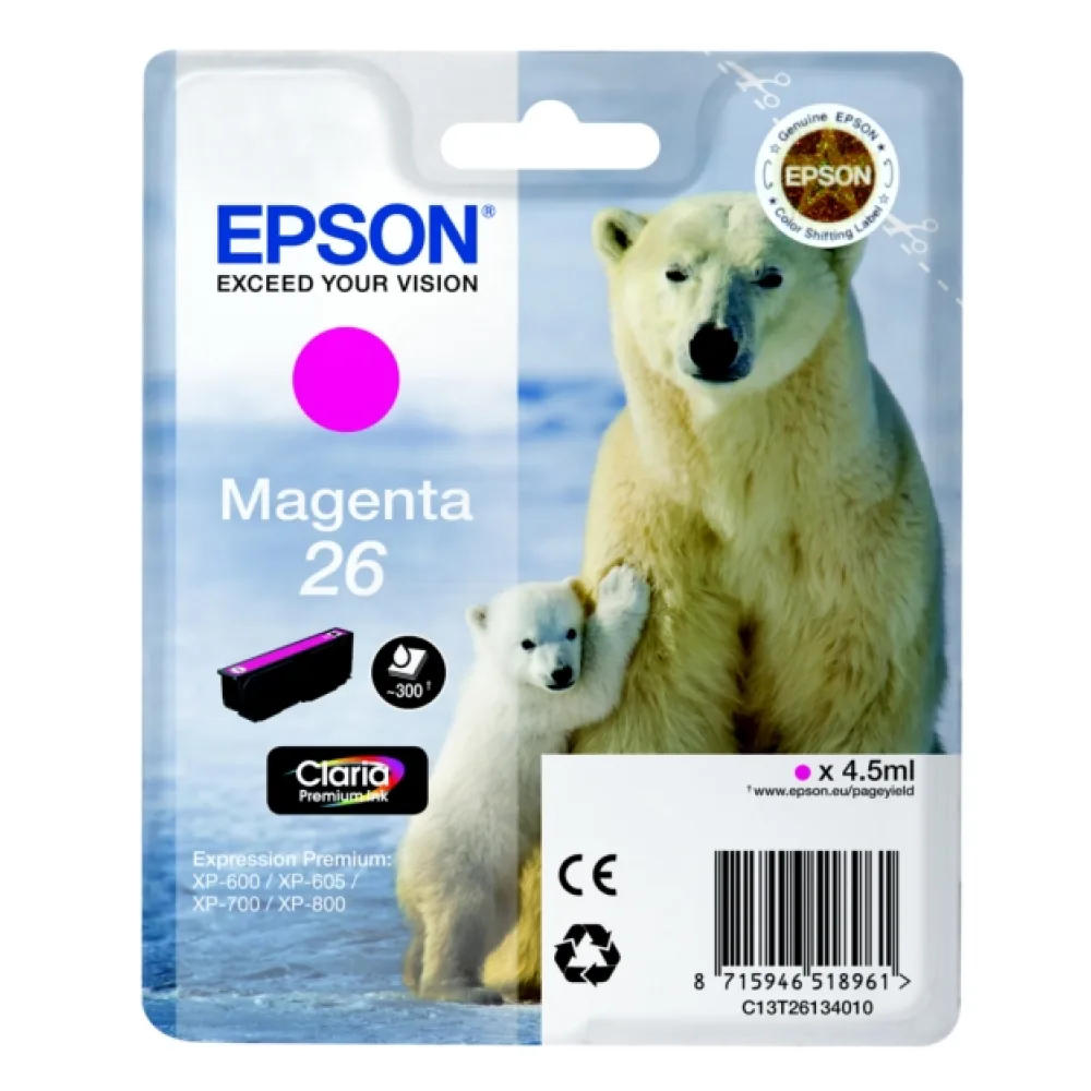 Original Epson C13T26134012 / 26 Tintenpatrone magenta