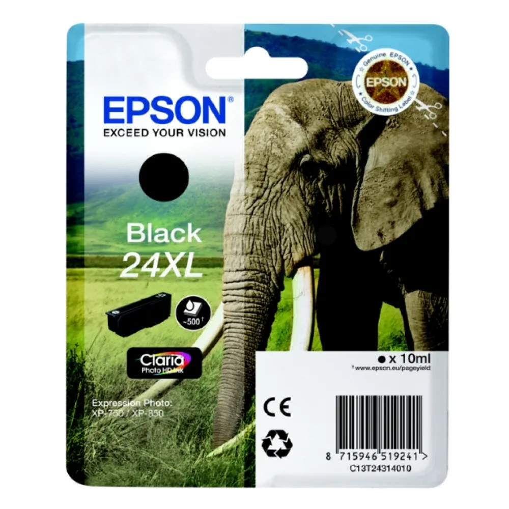 Original Epson C13T24314012 / 24XL Tintenpatrone schwarz