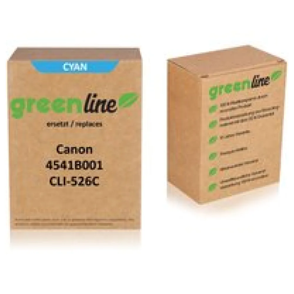 greenline ersetzt Canon 4541B001 / CLI-526C Tintenpatrone, cyan – Bild 2