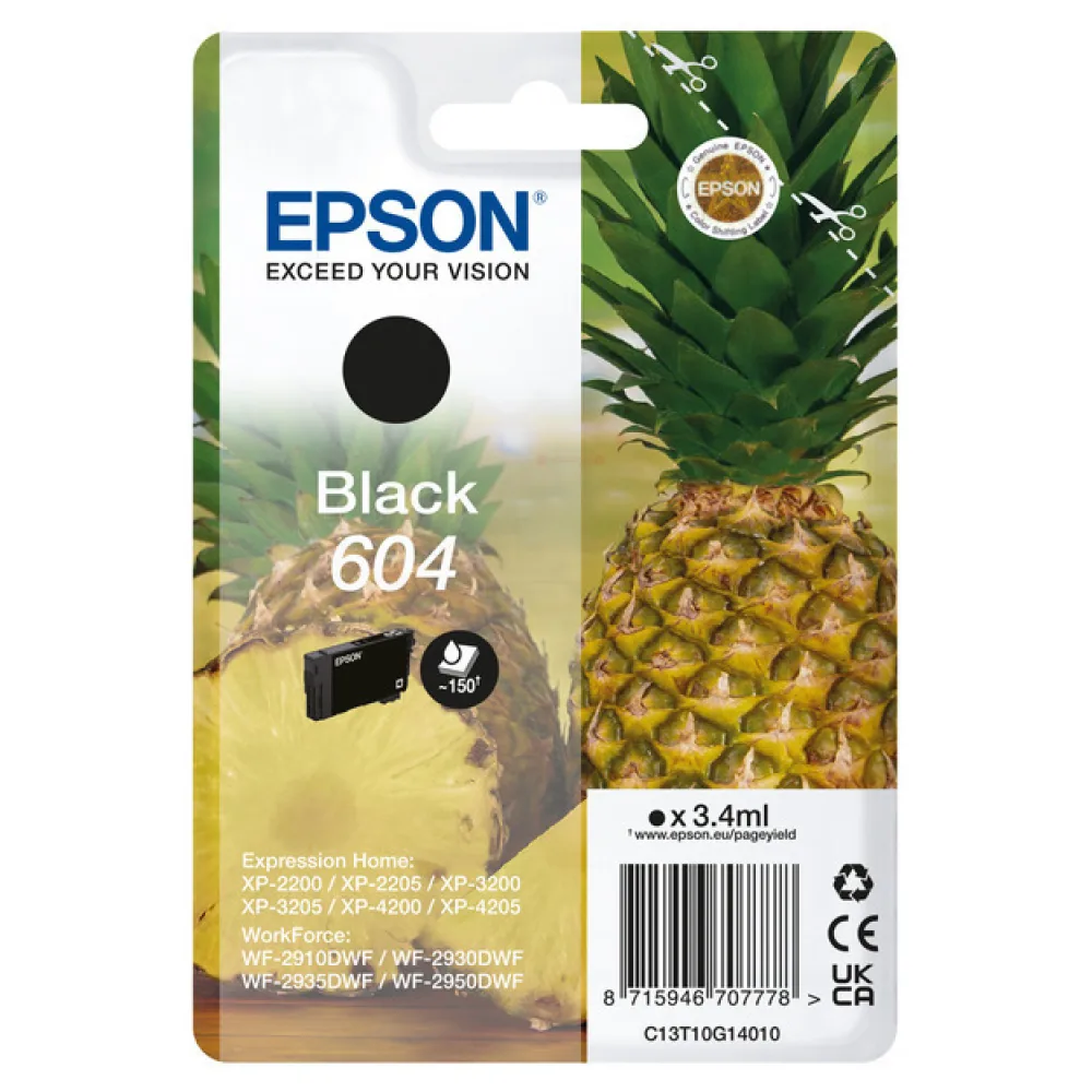 Original Epson C13T10G14010 / 604 Tintenpatrone schwarz