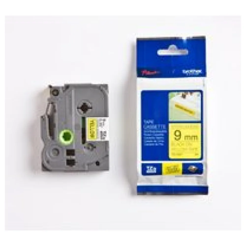 Original Brother TZES621 P-Touch Farbband schwarz auf gelb extra stark Laminat 9mm x 8m – Bild 2