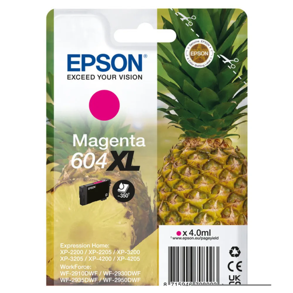 Original Epson C13T10H34010 / 604XL Tintenpatrone magenta