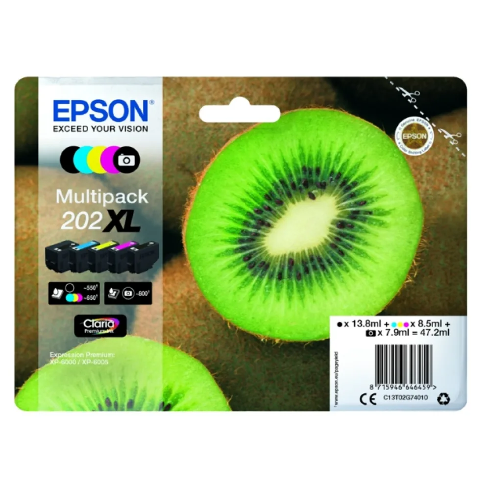 Original Epson C13T02G74020 / 202XL Tintenpatrone Multipack