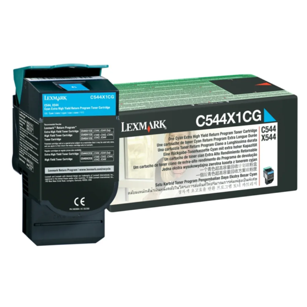 Original Lexmark C544X1CG Toner cyan