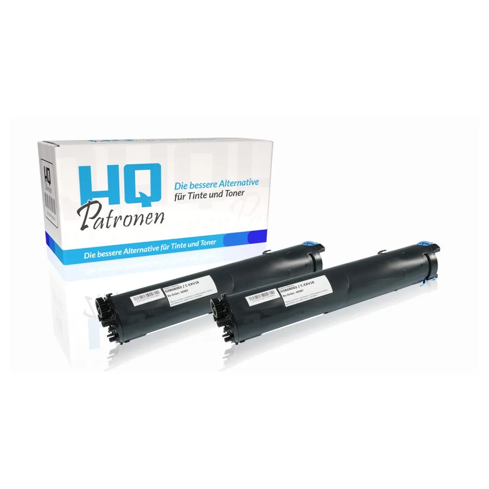 Sparset kompatibel zu Canon 0386 B 002 / C-EXV 18 enthält 2x Tonerkartusche