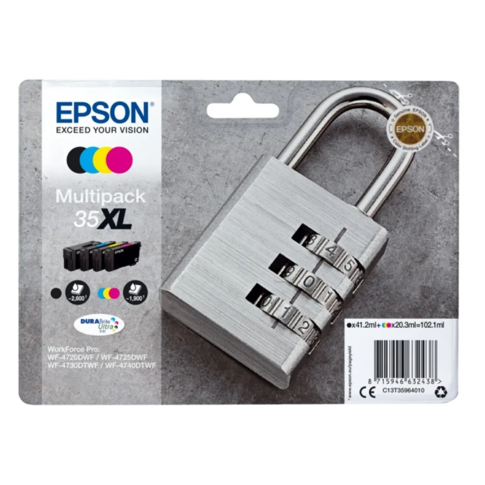 Original Epson C13T35964010 / 35XL Tintenpatrone Multipack