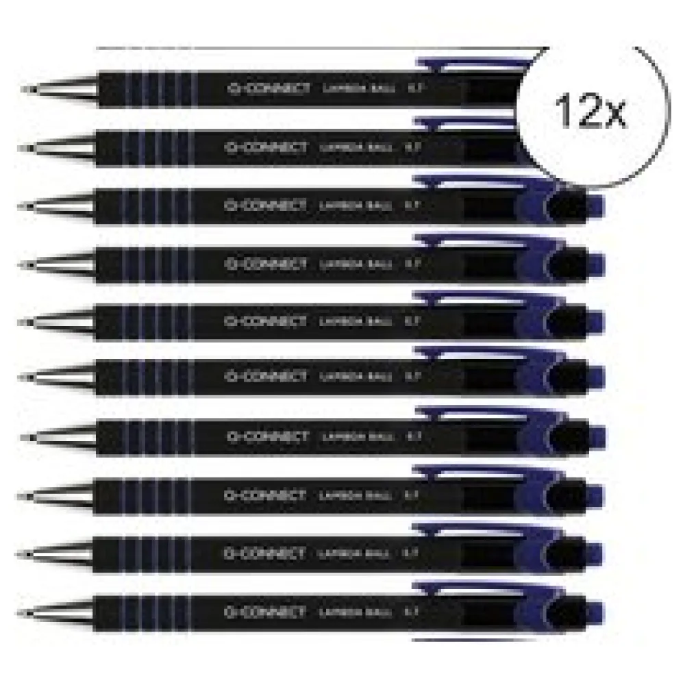 Q-CONNECT Kugelschreiber Lambda, M, blau, 12er-Pack – Bild 2