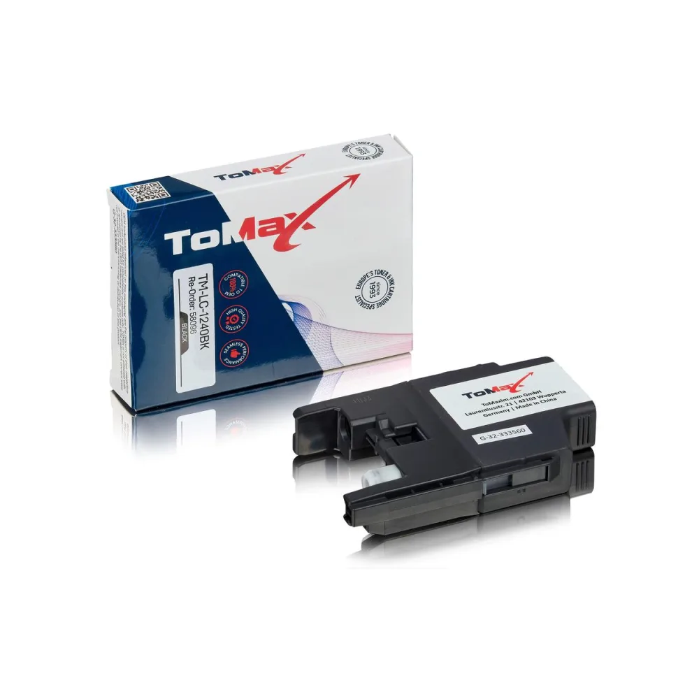 ToMax Premium ersetzt Brother LC-1240BK Tintenpatrone Schwarz