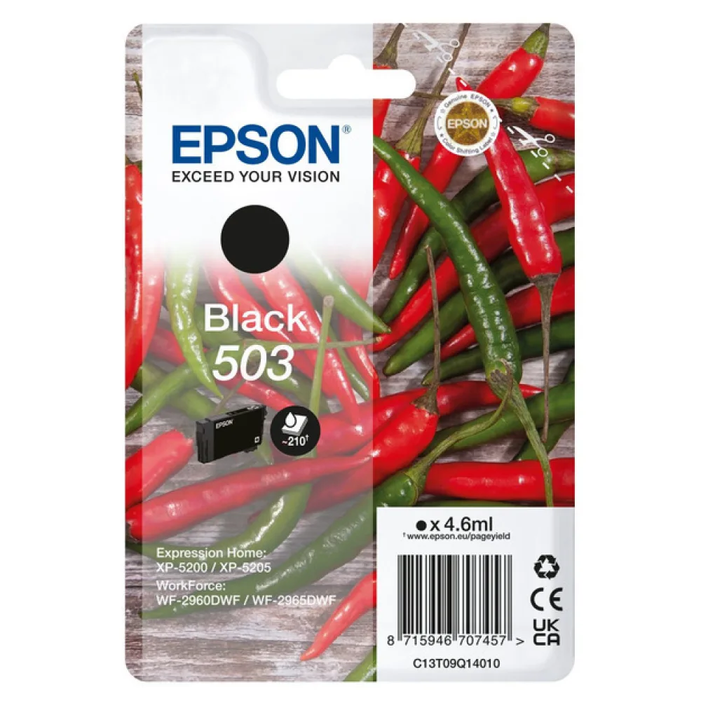 Original Epson C13T09Q14010 / 503 Tintenpatrone schwarz