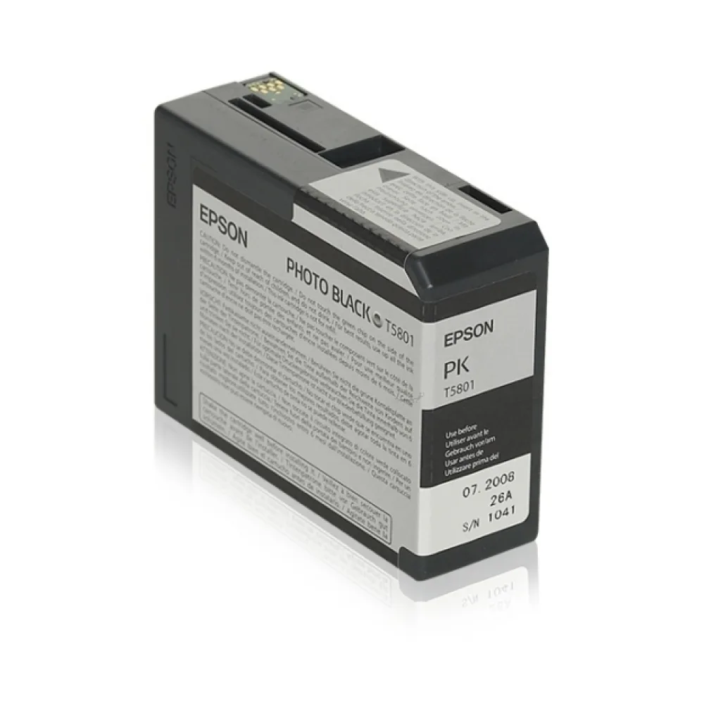 Original Epson C13T580100 / T5801 Tintenpatrone schwarz