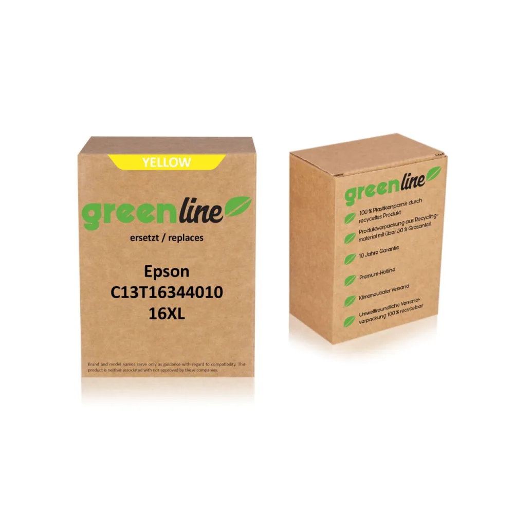 greenline ersetzt Epson C13T16344010 / 16XL Tintenpatrone, gelb