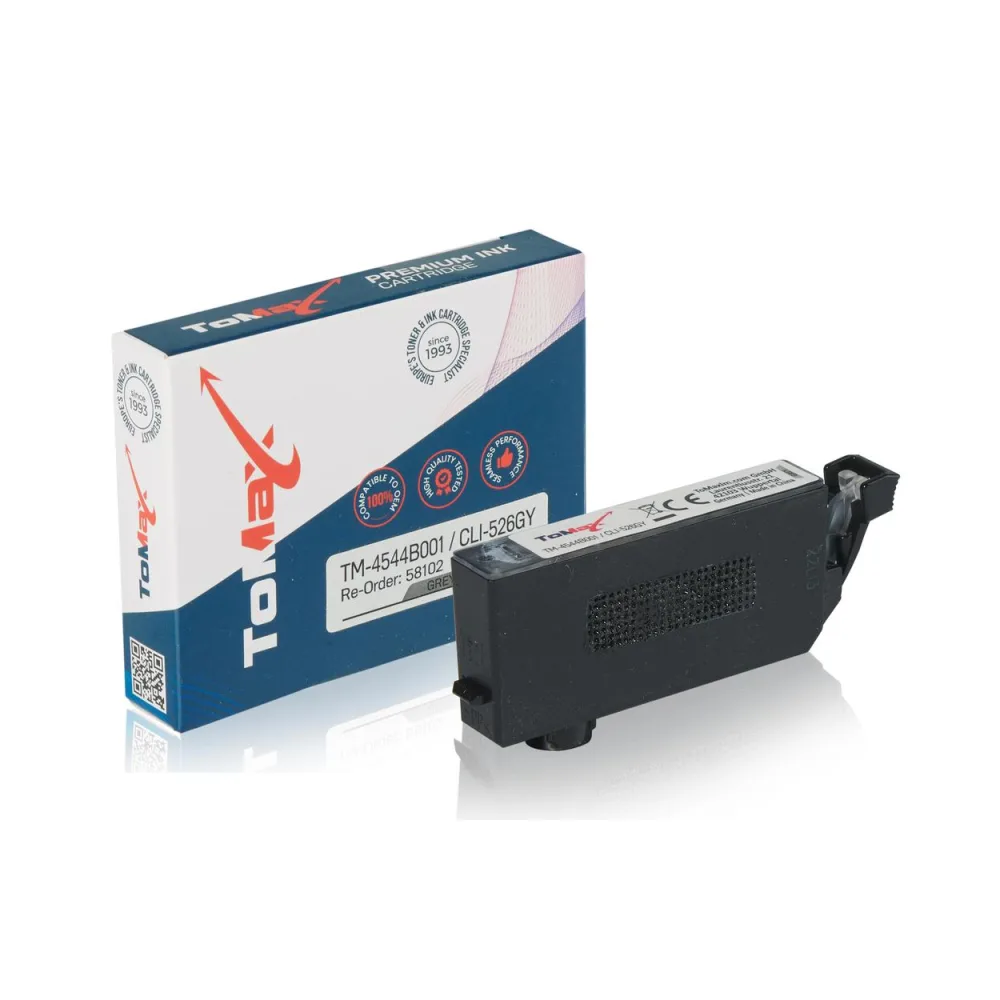 ToMax Premium ersetzt Canon 4544B001 / CLI-526GY Tintenpatrone, grau