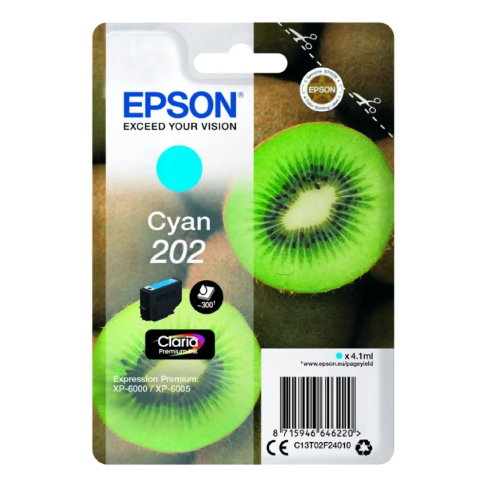 Original Epson C13T02F24010 / 202 Tintenpatrone cyan