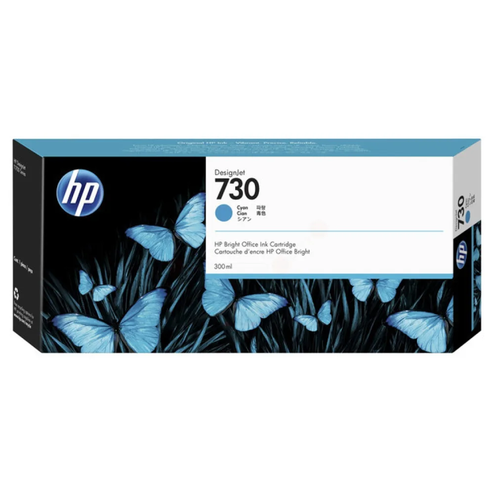 Original HP P2V68A / 730 Tintenpatrone cyan