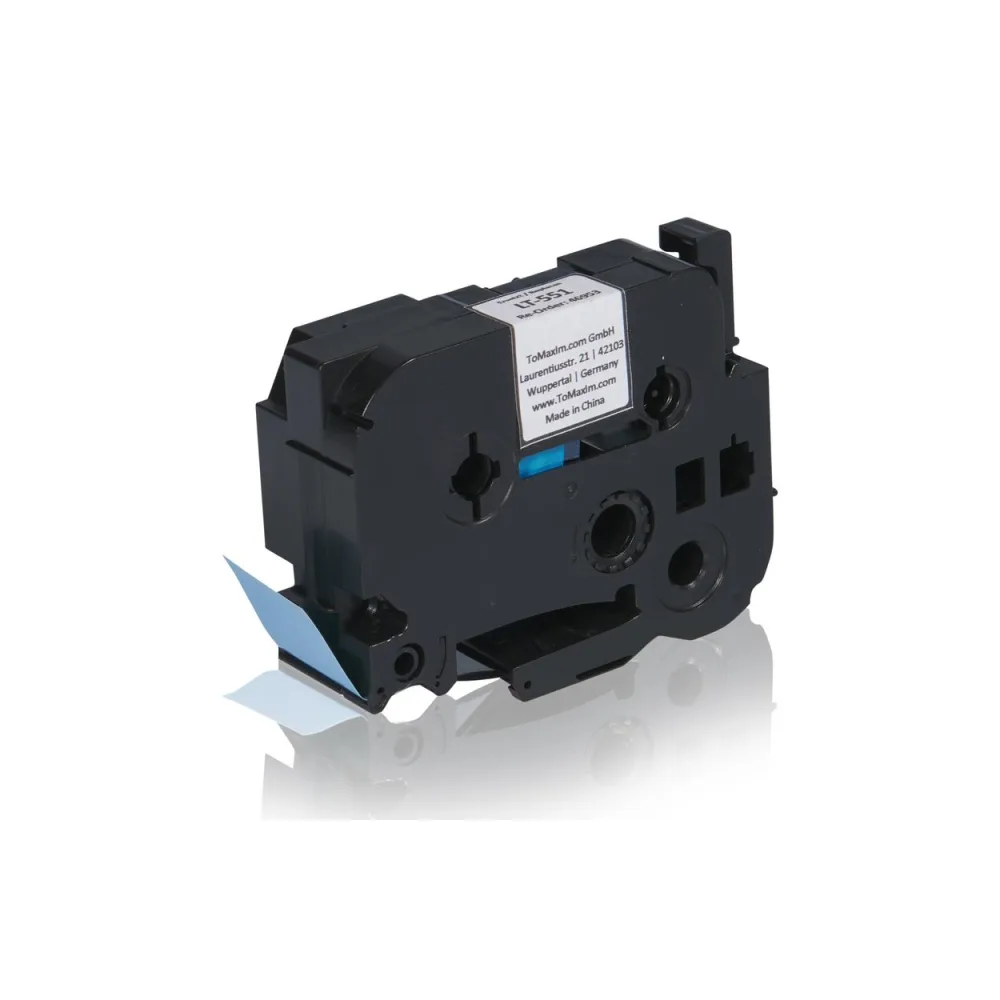 Brother TZE551 P-Touch Farbband schwarz auf blau Laminat 24mm x 8m Kompatibel