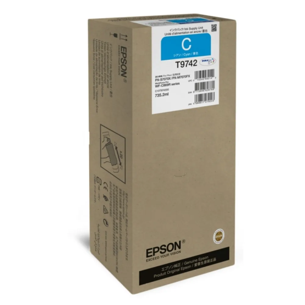 Original Epson C13T974200 / T9742 Tintenpatrone cyan