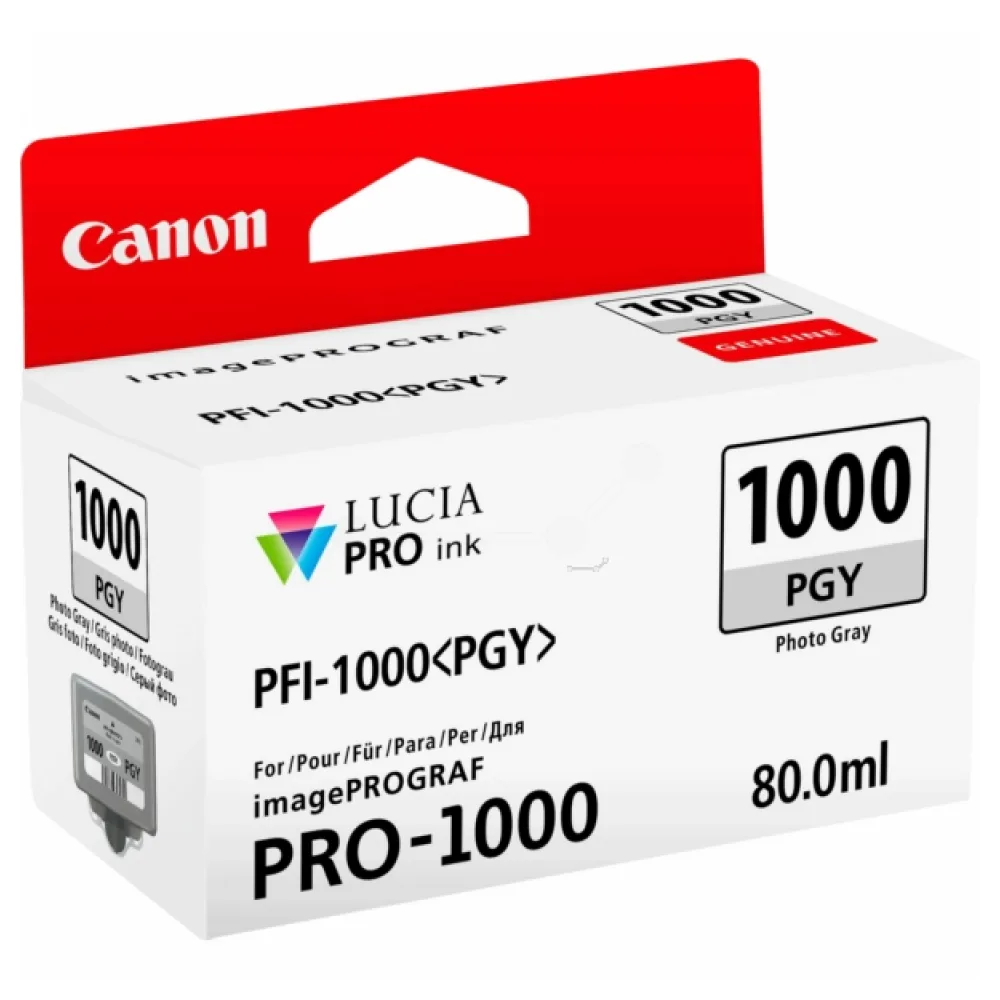 Original Canon 0553C001 / PFI1000PGY Tintenpatrone grau