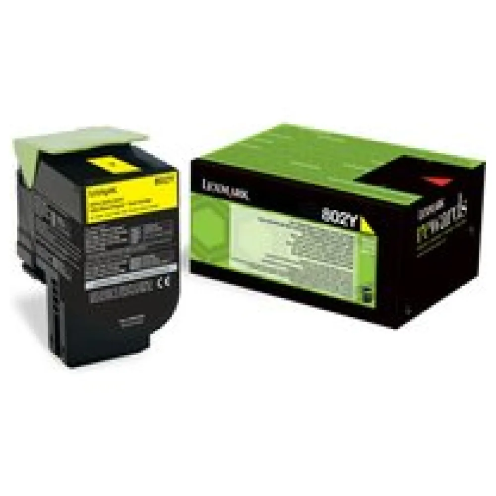 Original Lexmark 80C20Y0 / 802Y Toner gelb – Bild 2