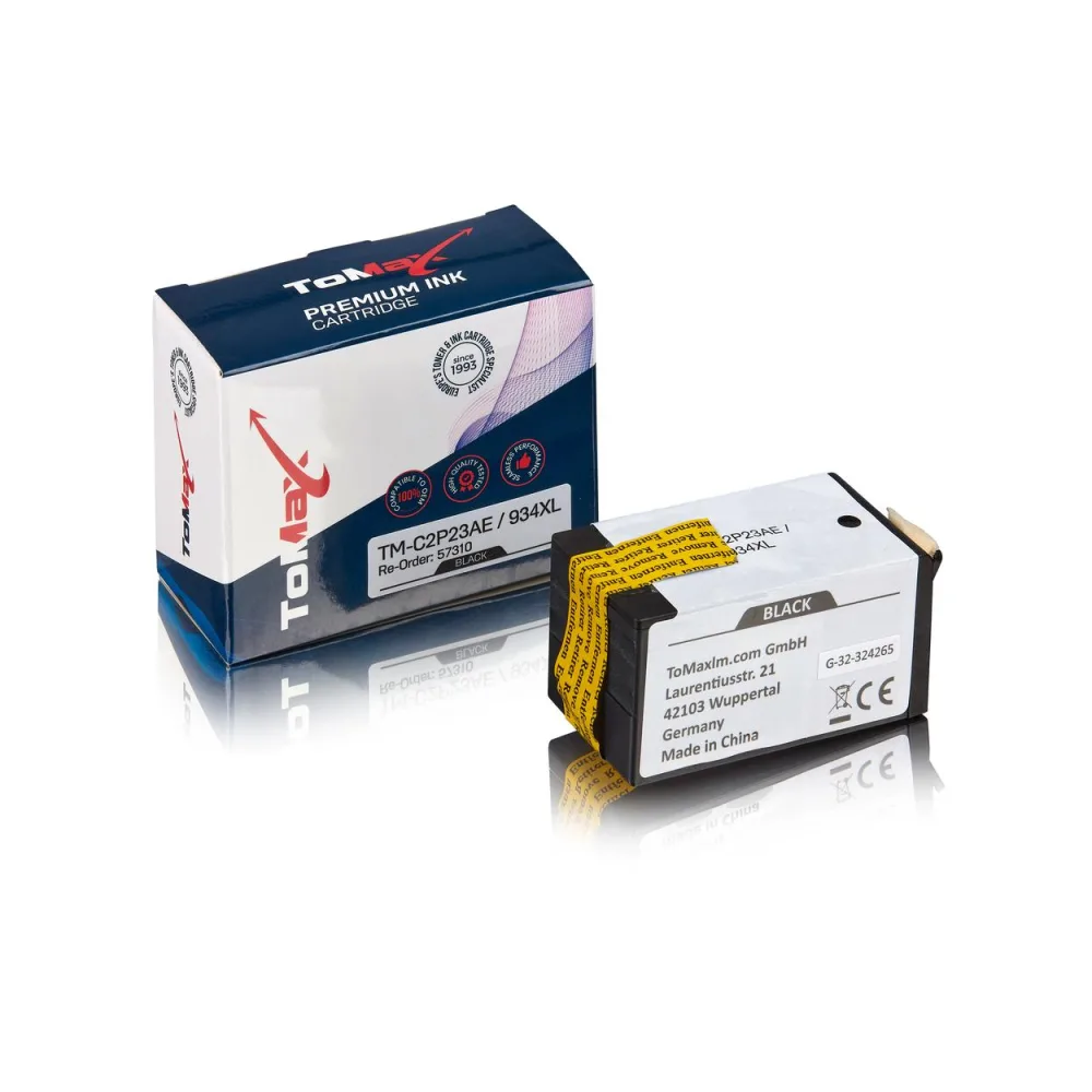 ToMax Premium ersetzt HP C2P23AE / 934XL Tintenpatrone, schwarz