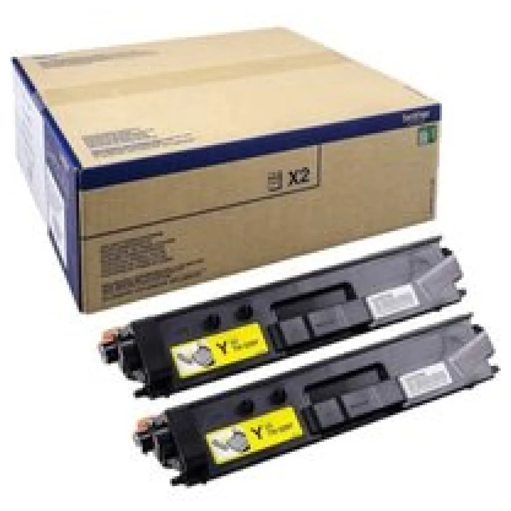Original Brother TN329YTWIN Toner gelb – Bild 2