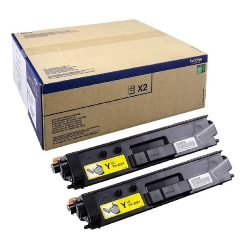 Original Brother TN329YTWIN Toner gelb