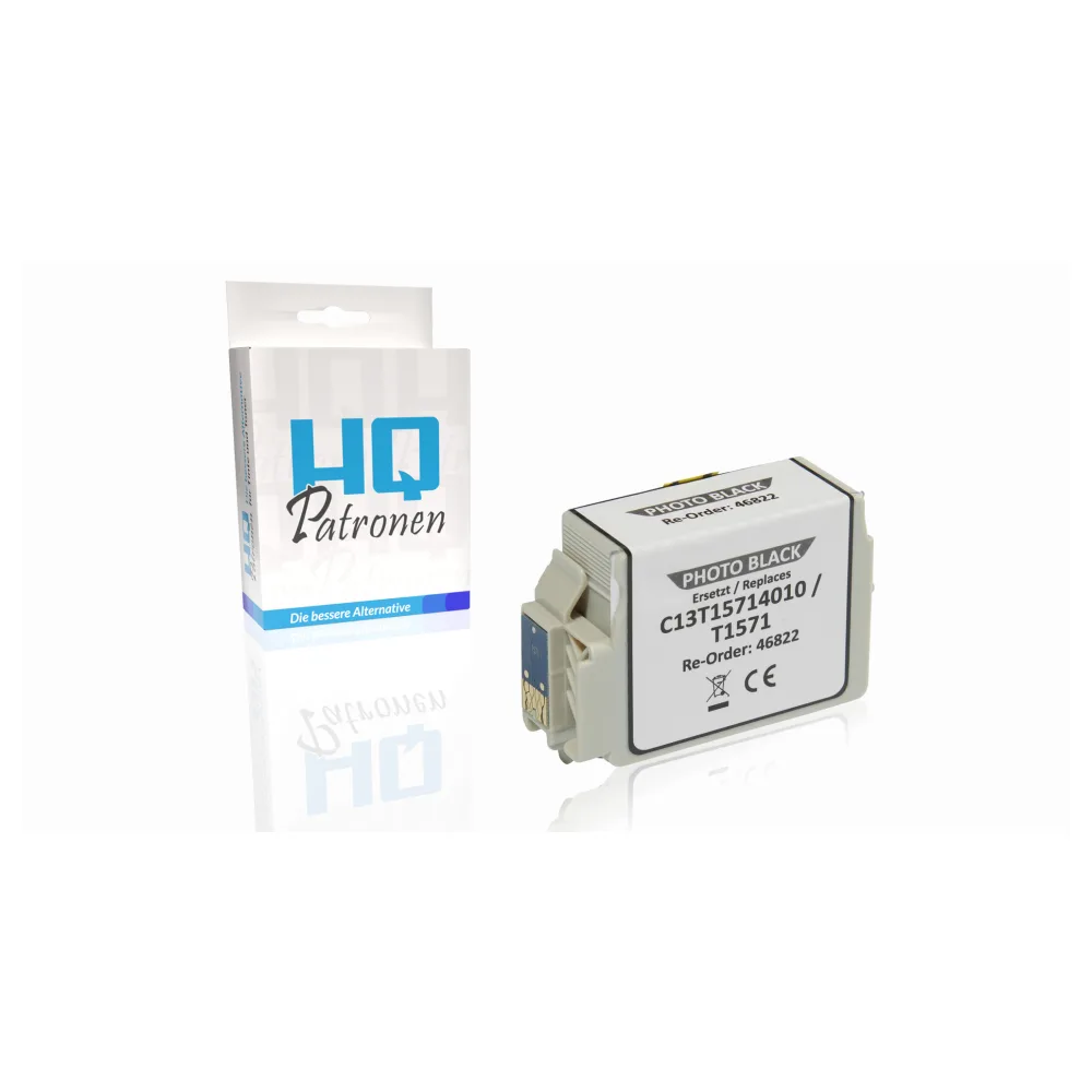 Kompatibel zu Epson C13T15714010 / T1571 Tintenpatrone, foto schwarz