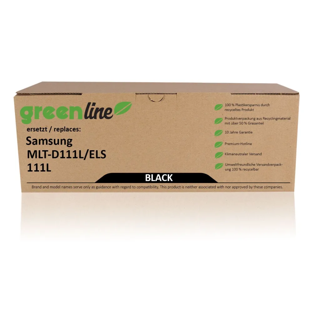 greenline ersetzt Samsung / HP MLT-D 111 L/ELS / 111L XL Tonerkartusche, schwarz